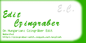 edit czingraber business card