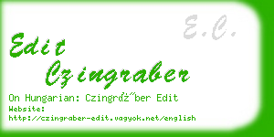 edit czingraber business card